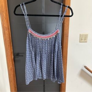 Blue and Pink Women's Top